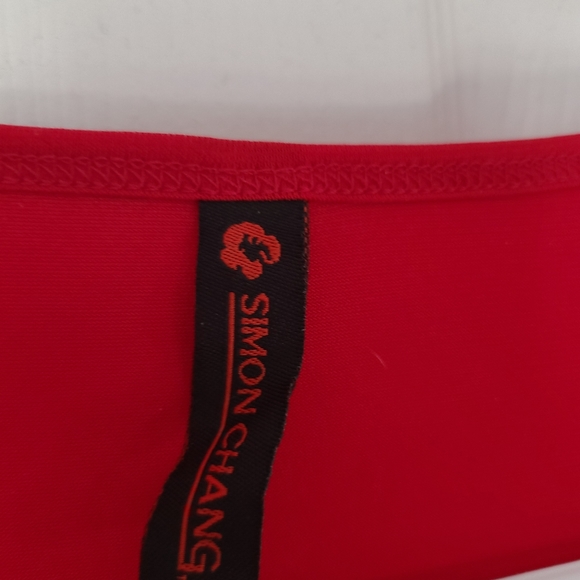 Red Simon Chang cardigan - Picture 2 of 3